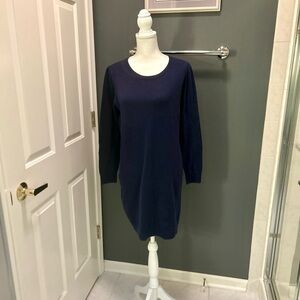 Navy Blue long sleeve sweater dress. Size large. Old Navy.